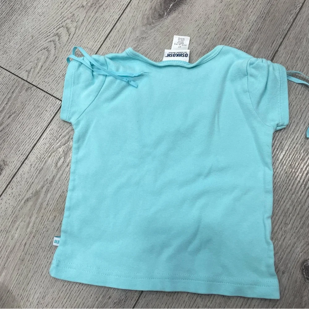 OshKosh B'gosh Aqua Tee with Cat Design